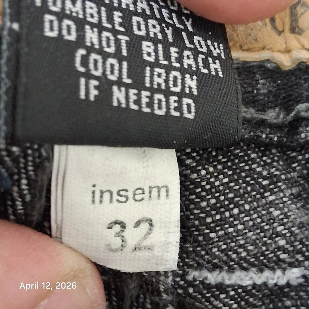 Vintage Y2K Southpole Black Denim‎ Skater Jeans Size 30 Jesse Pinkman Paisley
